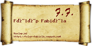 Fülöp Fabióla névjegykártya